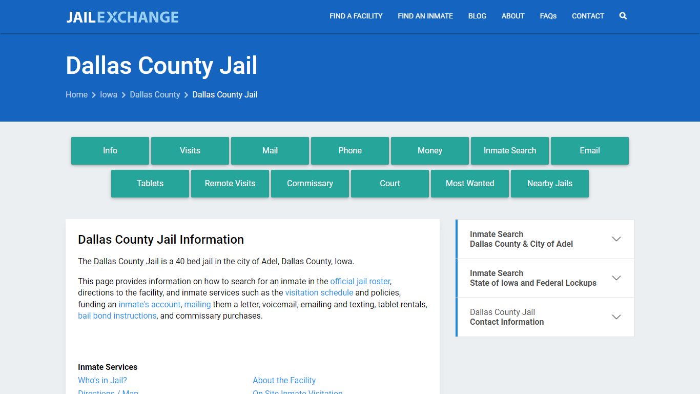 Dallas County Jail, IA - Jail Exchange