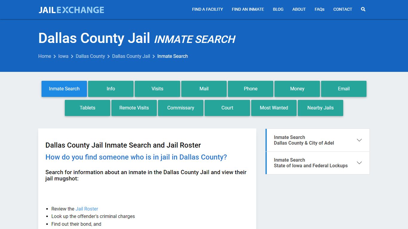 Inmate Search: Roster & Mugshots - Dallas County Jail, IA